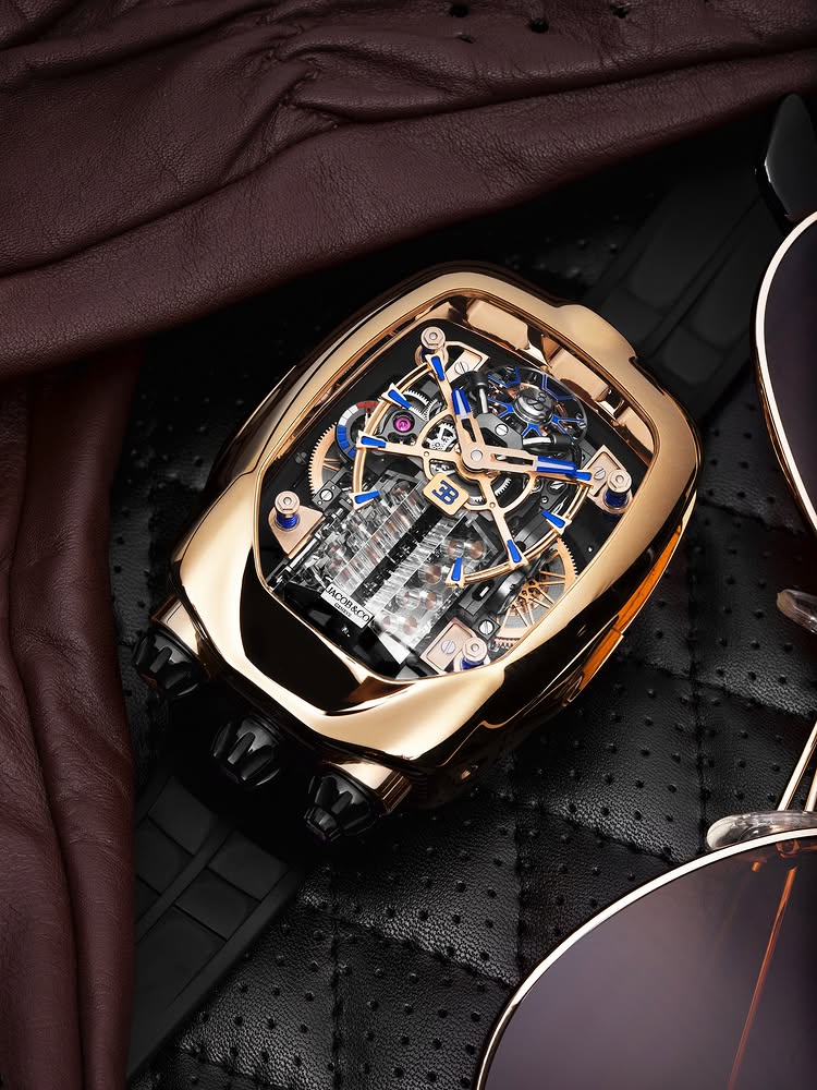 Limited Edition Jacob & Co. Bugatti Chiron Tourbillon timepiece in a rose gold case Watch (C05)