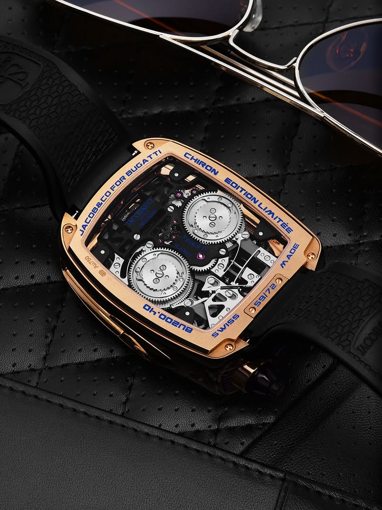 Limited Edition Jacob & Co. Bugatti Chiron Tourbillon timepiece in a rose gold case Watch (C05)