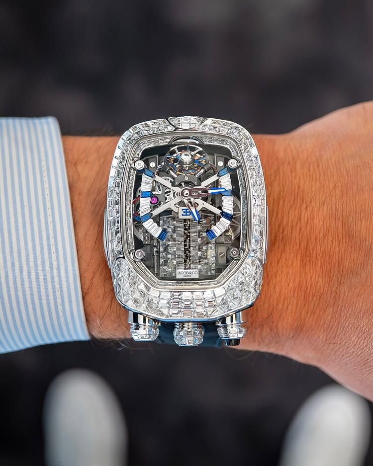 Limited Edition Jacob & Co. Bugatti Chiron Tourbillon Baguette watch (C05)
