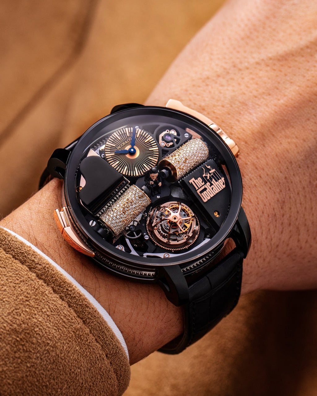 Limited Edition Jacob & Co. Opera Godfather black DLC titanium watch (C05)