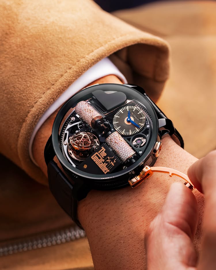 Limited Edition Jacob & Co. Opera Godfather black DLC titanium watch (C05)
